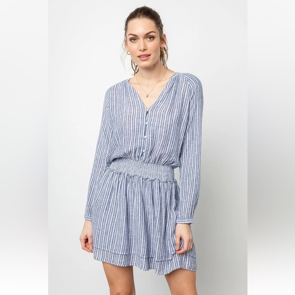 Rails Jasmine Stripe White Blue Smock Waist size XS - Picture 1 of 15